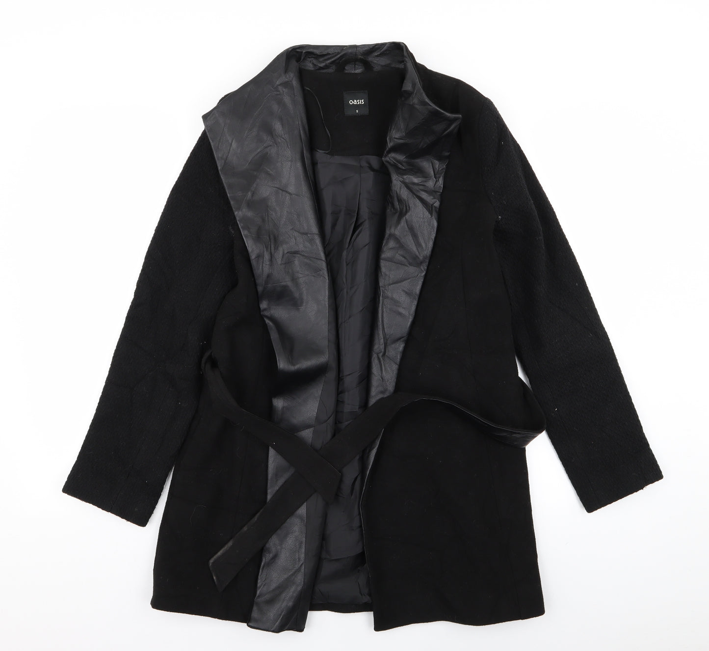 Oasis Womens Black   Overcoat Coat Size S