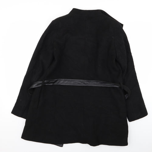 Oasis Womens Black   Overcoat Coat Size S