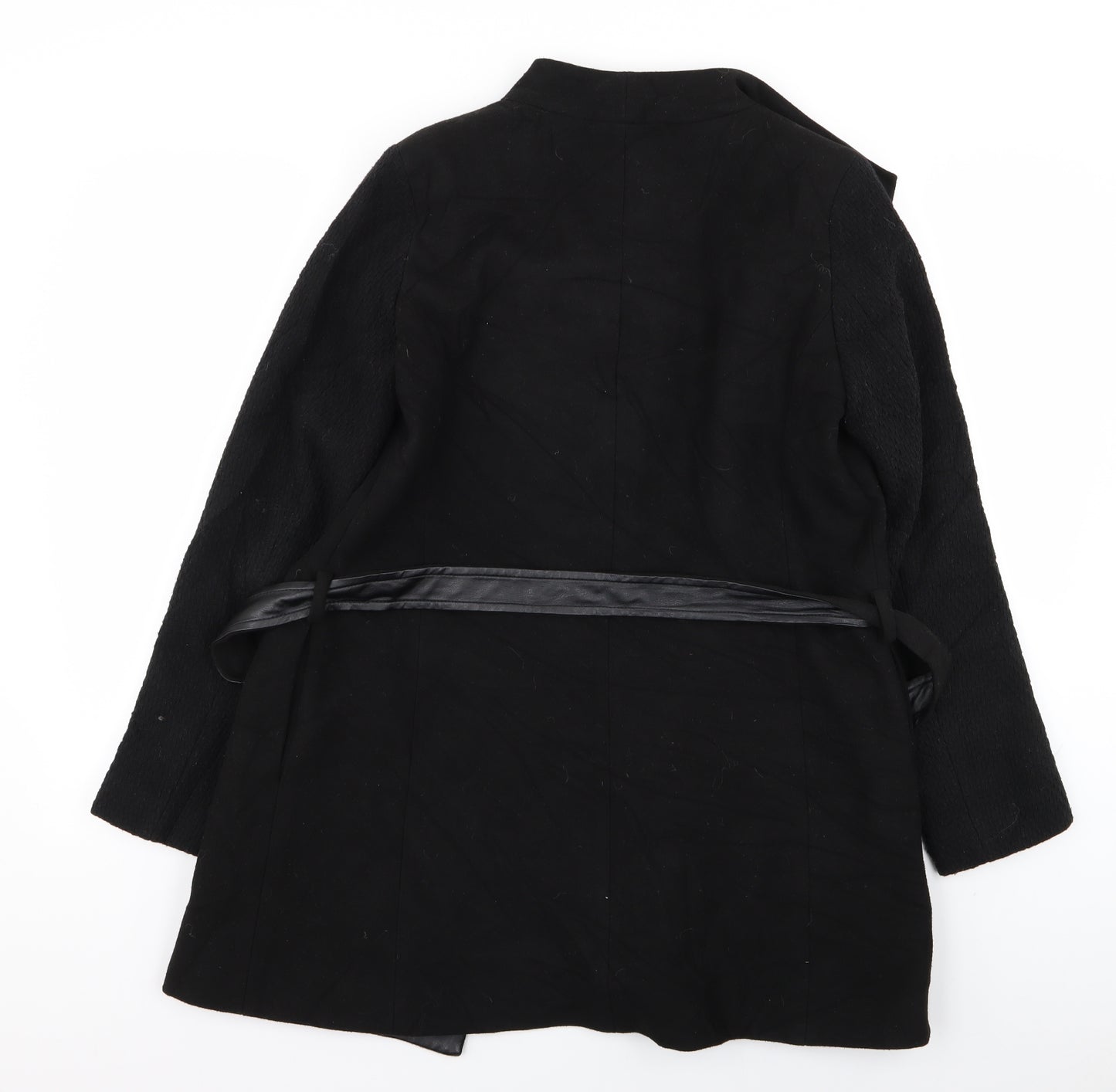 Oasis Womens Black   Overcoat Coat Size S