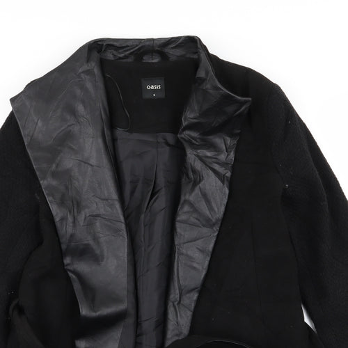 Oasis Womens Black   Overcoat Coat Size S