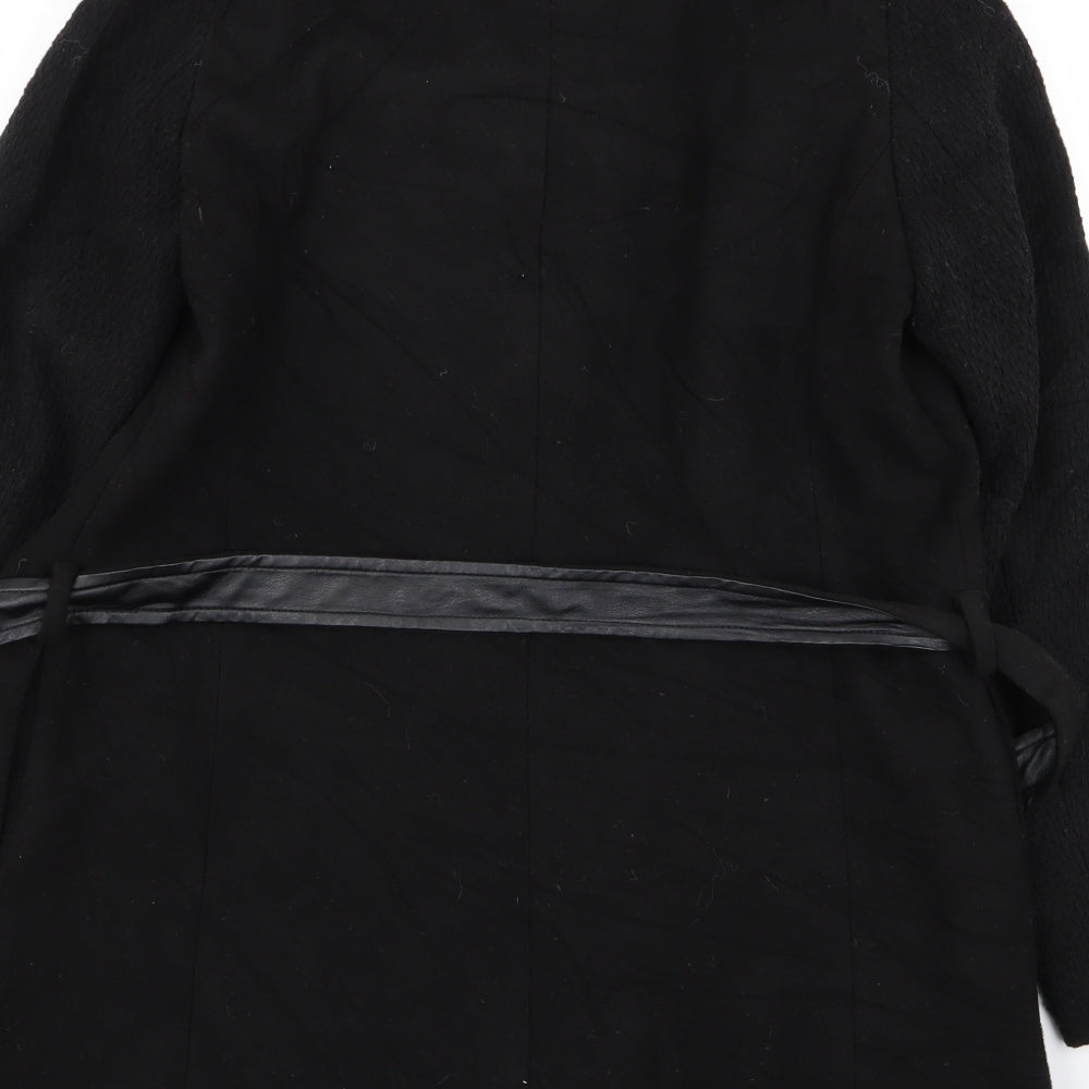 Oasis Womens Black   Overcoat Coat Size S