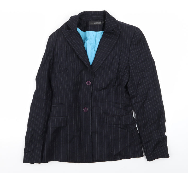 sarah coggles Mens Blue Striped Jacket Blazer Size XS