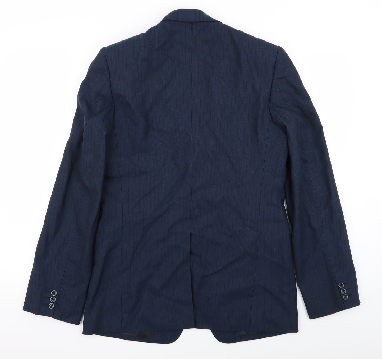 Preworn Mens Blue Striped  Jacket Blazer Size 36