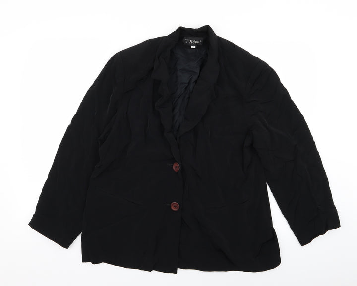 renel Mens Black Jacket Blazer Size 40