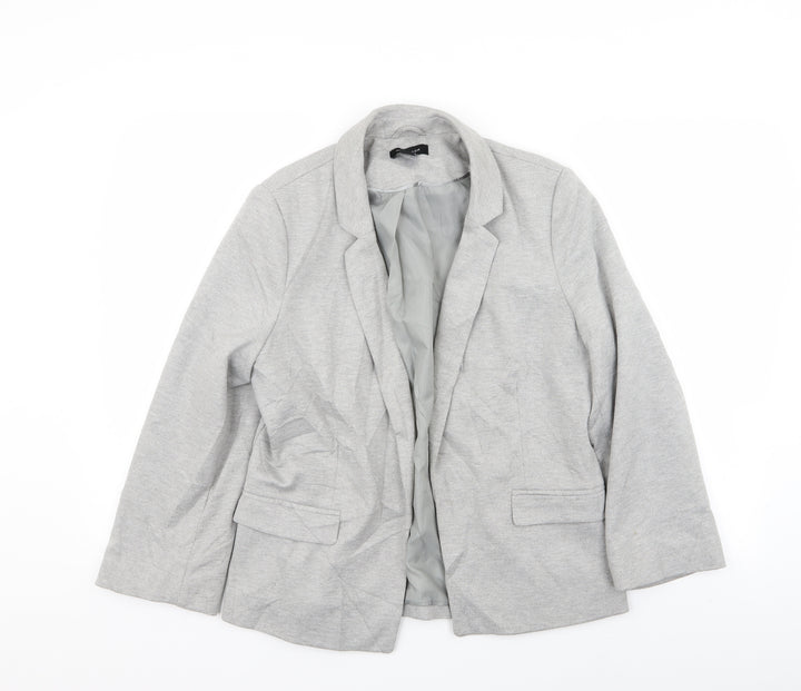 New Look Womens Grey Jacket Blazer Size 14