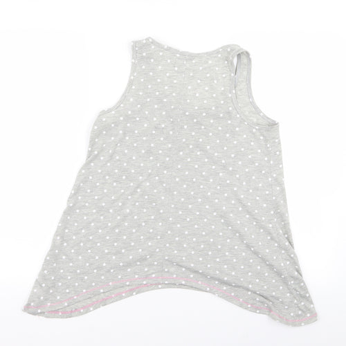 Matalan Womens Grey Polka Dot  Top Pyjama Top Size S