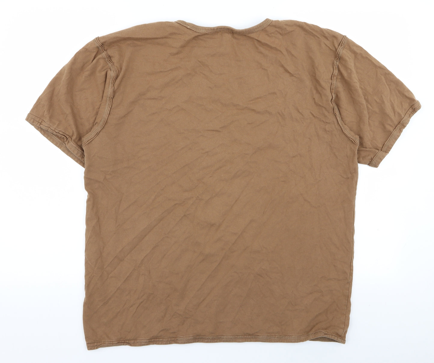 m2m Mens Brown    T-Shirt Size M