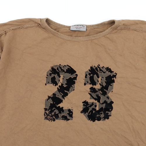 m2m Mens Brown    T-Shirt Size M