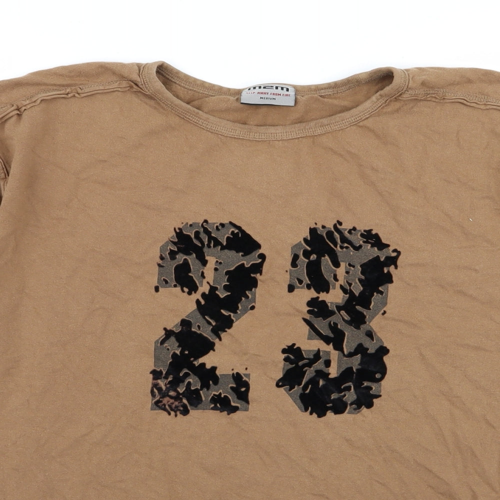 m2m Mens Brown    T-Shirt Size M