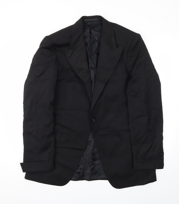 Preworn Mens Black Jacket Blazer Size 40