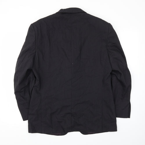 m&s Mens Black Striped  Jacket Blazer Size 40