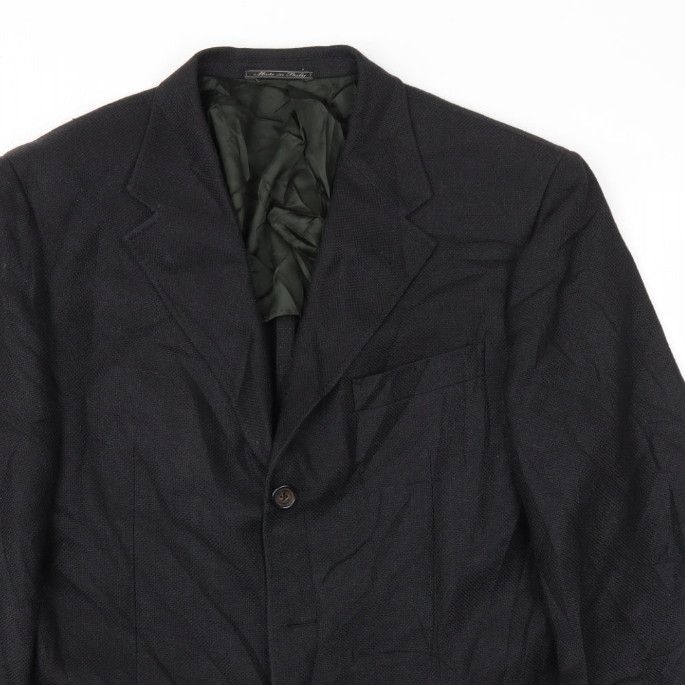 CORNELLIANI Mens Black   Jacket Blazer Size 50