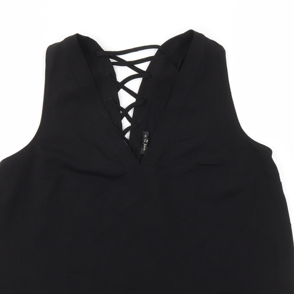 River Island Womens Black   Camisole Blouse Size 12