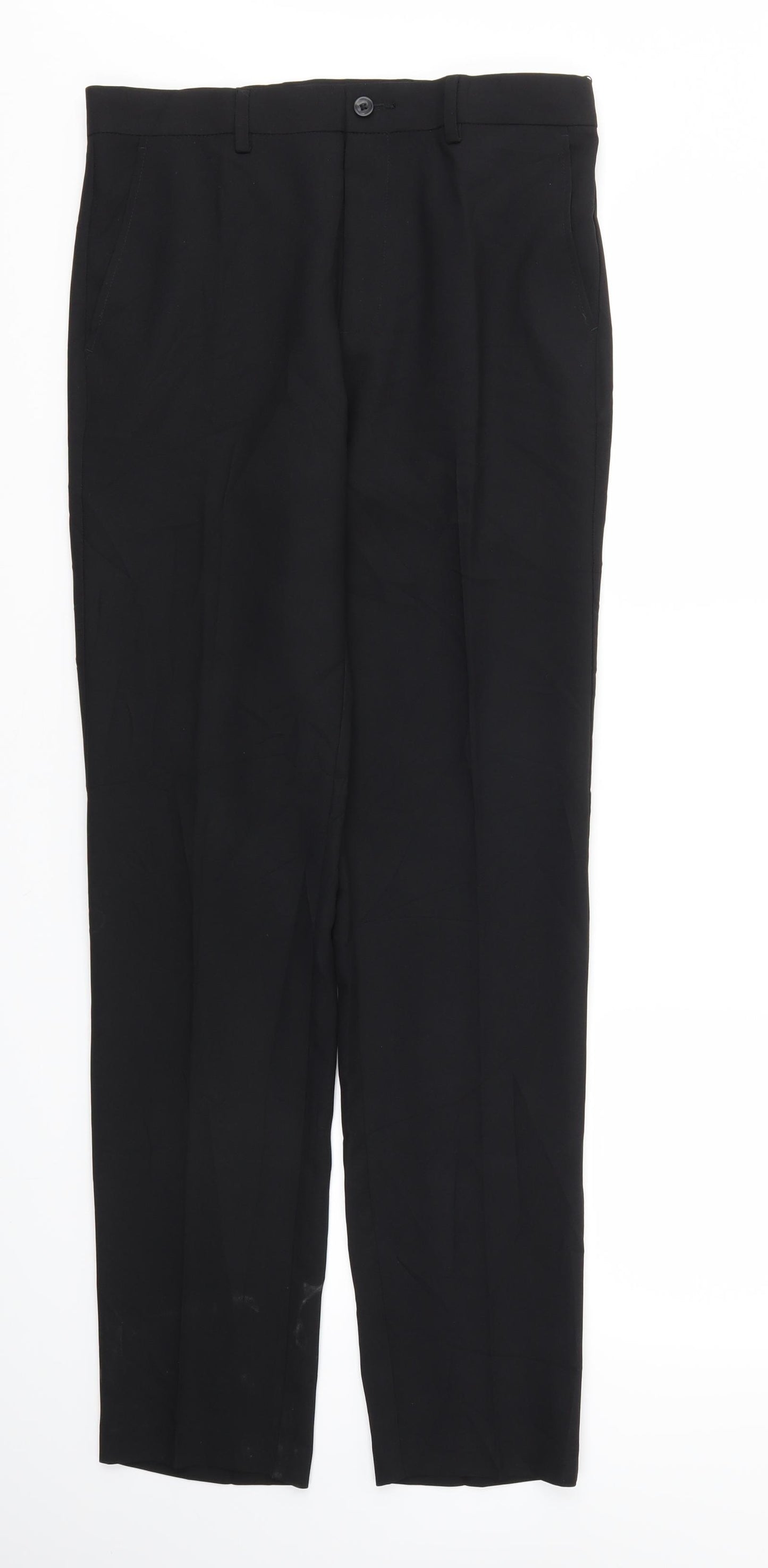 M&S Mens Black   Trousers  Size 30 in L33 in