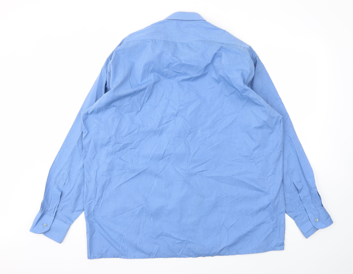 REAL BROOK Mens Blue    Dress Shirt Size 18