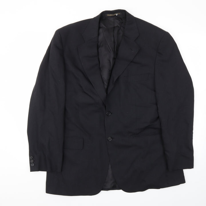 M&S Mens Black   Jacket Blazer Size 42