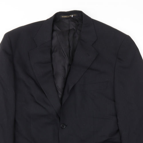 M&S Mens Black   Jacket Blazer Size 42