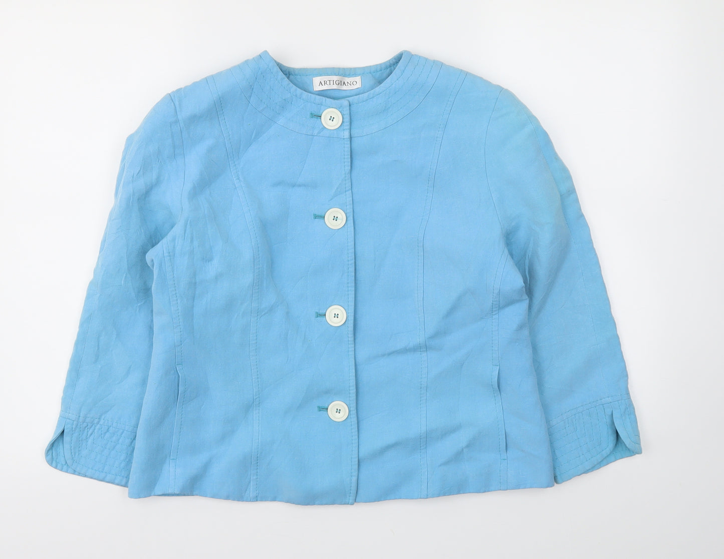 Artigiano Womens Blue   Shorts Suit Blazer Size 14