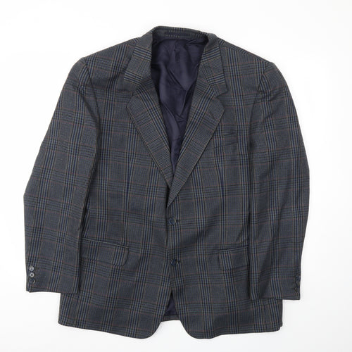 Preworn Mens Blue Check  Jacket Blazer Size 42