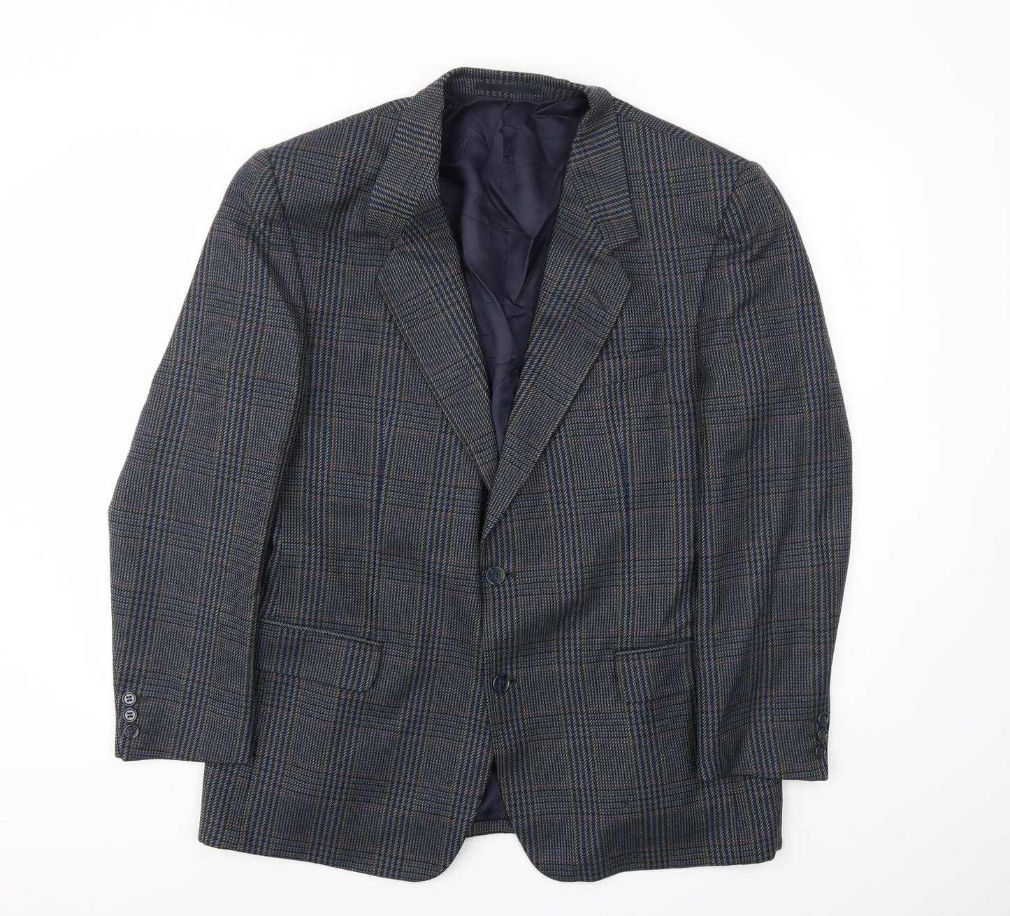 Preworn Mens Blue Check  Jacket Blazer Size 42