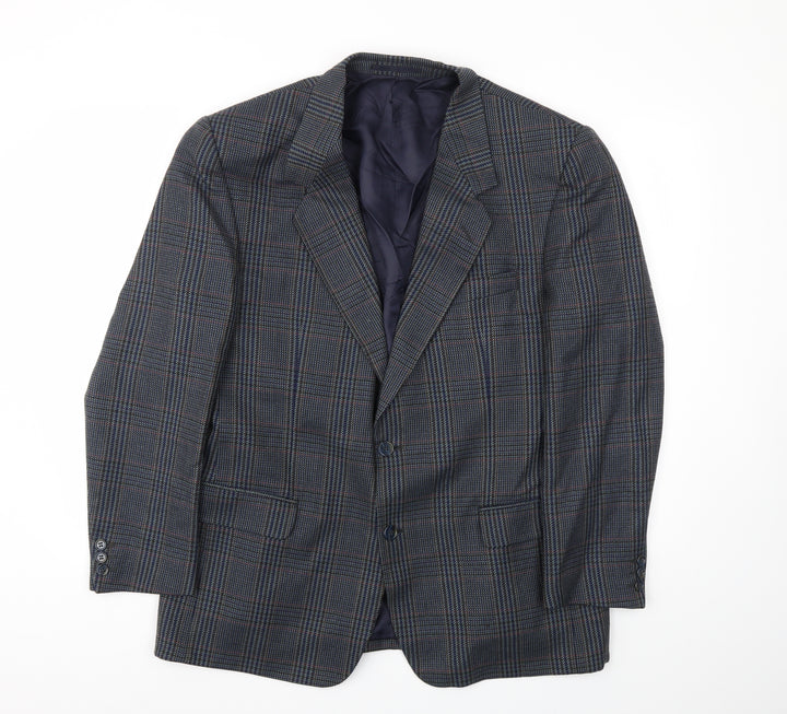 Preworn Mens Blue Check  Jacket Blazer Size 42