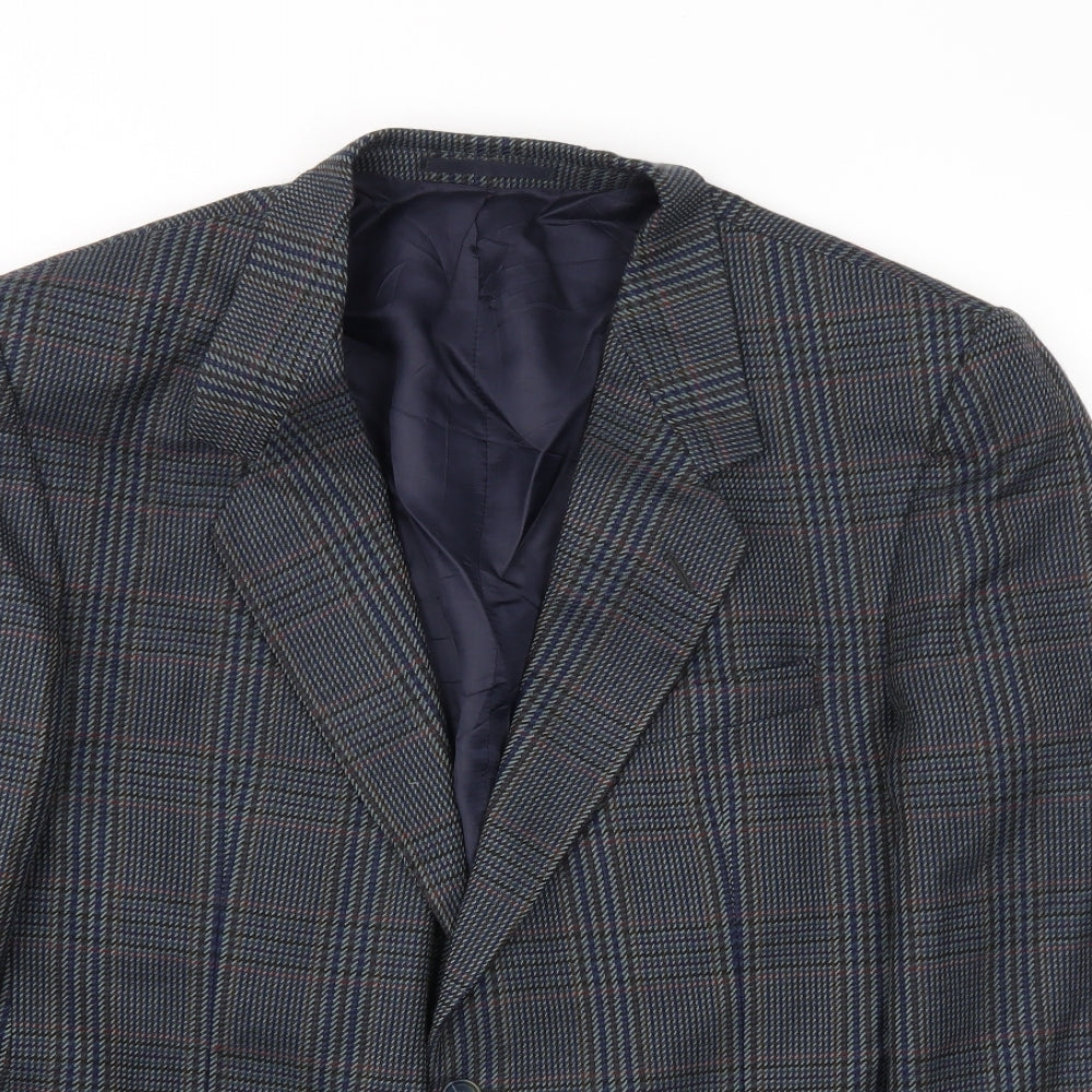 Preworn Mens Blue Check  Jacket Blazer Size 42