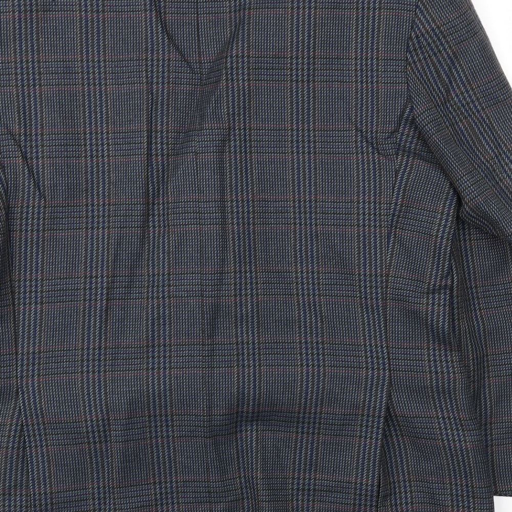 Preworn Mens Blue Check  Jacket Blazer Size 42