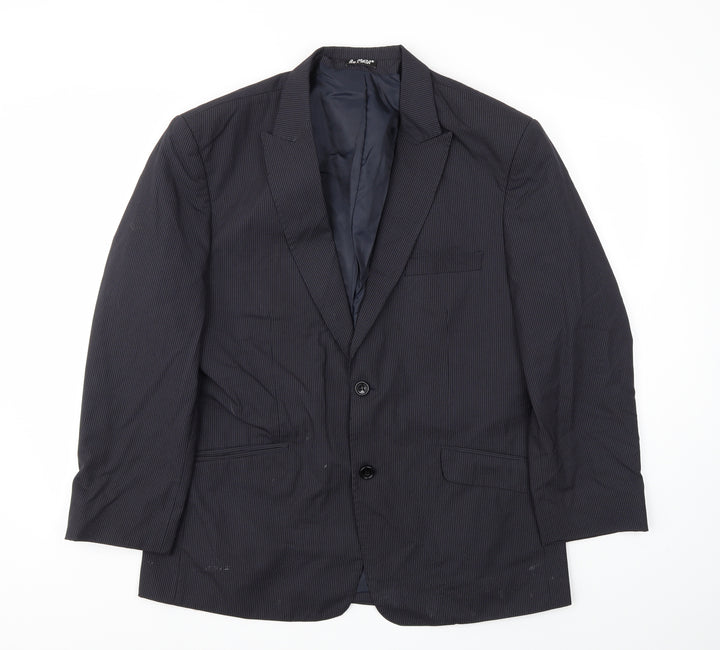BY LUCA Mens Blue Striped Jacket Blazer Size 42