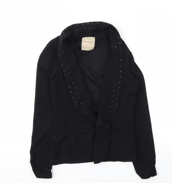 Springfield Womens Black Jacket Blazer Size 12