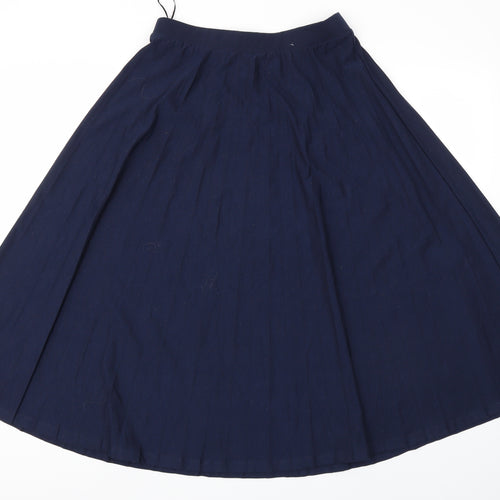 M&S Womens Blue   Flare Skirt Size 10  - Stretch waistband