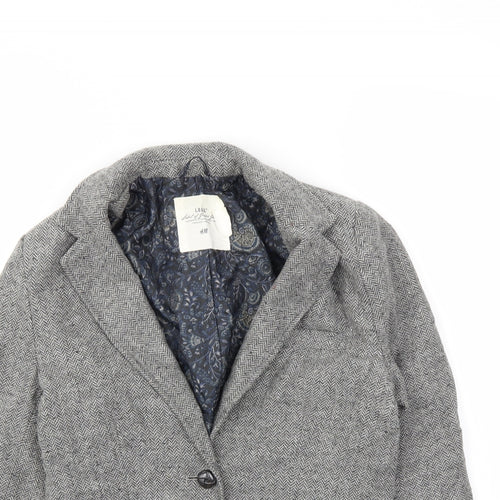 H&M Womens Grey   Jacket Blazer Size 6