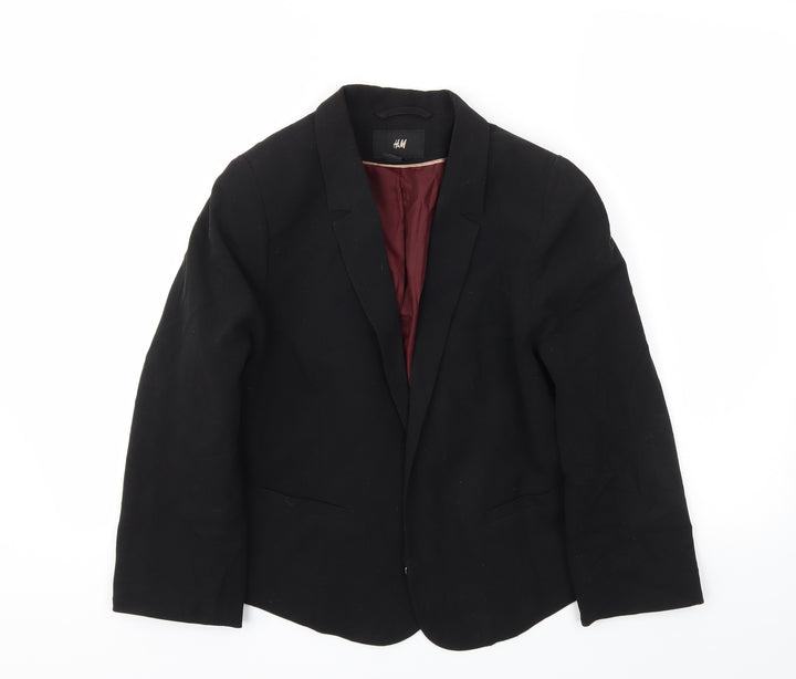 H&M Womens Black Jacket Blazer Size 14
