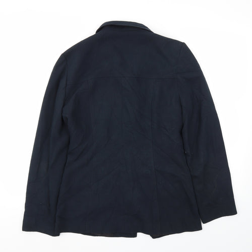 BAY Womens Blue   Jacket Blazer Size 10  - broken button