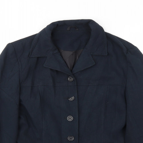 BAY Womens Blue   Jacket Blazer Size 10  - broken button