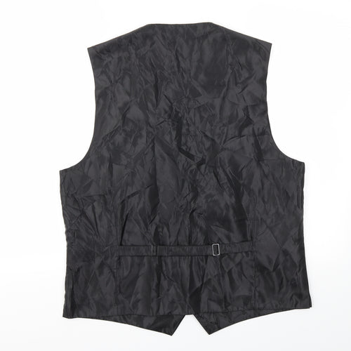 Pronto Uomo Mens Black   Jacket Suit Waistcoat Size M