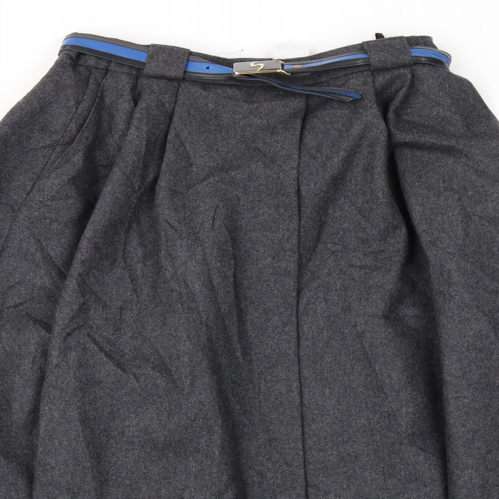 SLIMMER Womens Grey   Flare Skirt Size 12