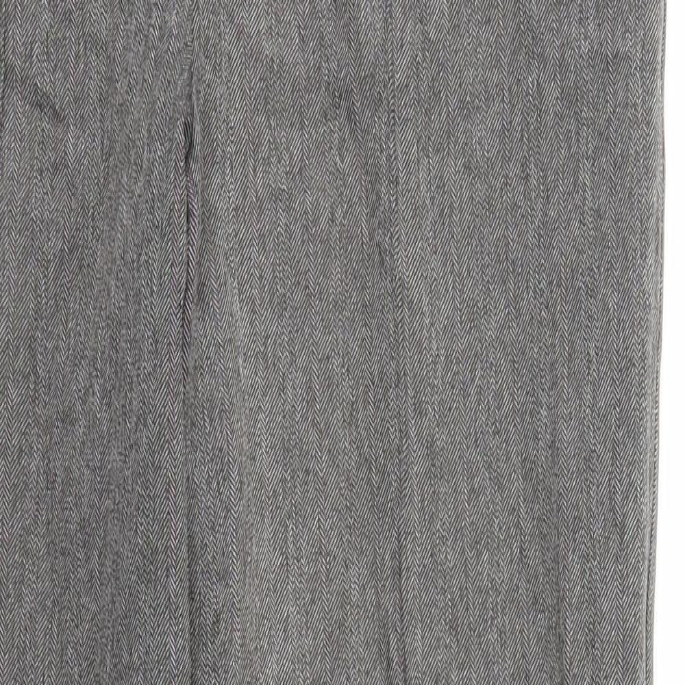 M&S Womens Grey   Trousers  Size 10 L28 in - Stretch waistband