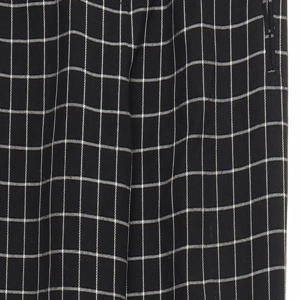 Primark Womens Black Check  Trousers  Size 10 L28 in