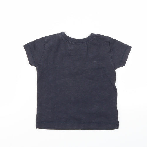 NEXT Boys Blue Animal Print  Basic T-Shirt Size 3-6 Months