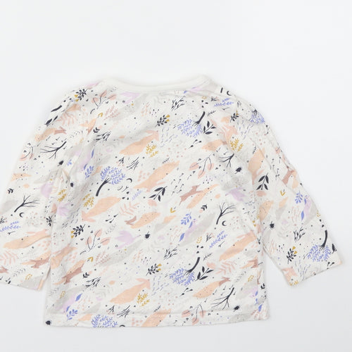 Nutmeg  Ivory Floral  Basic T-Shirt Size 6-9 Months