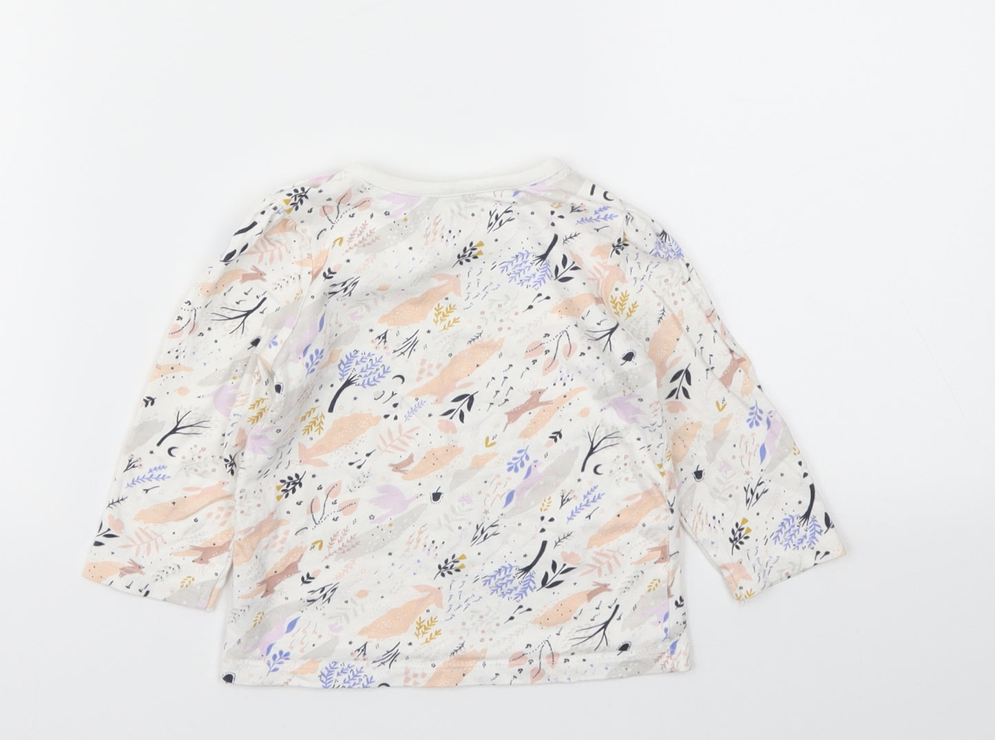 Nutmeg  Ivory Floral  Basic T-Shirt Size 6-9 Months