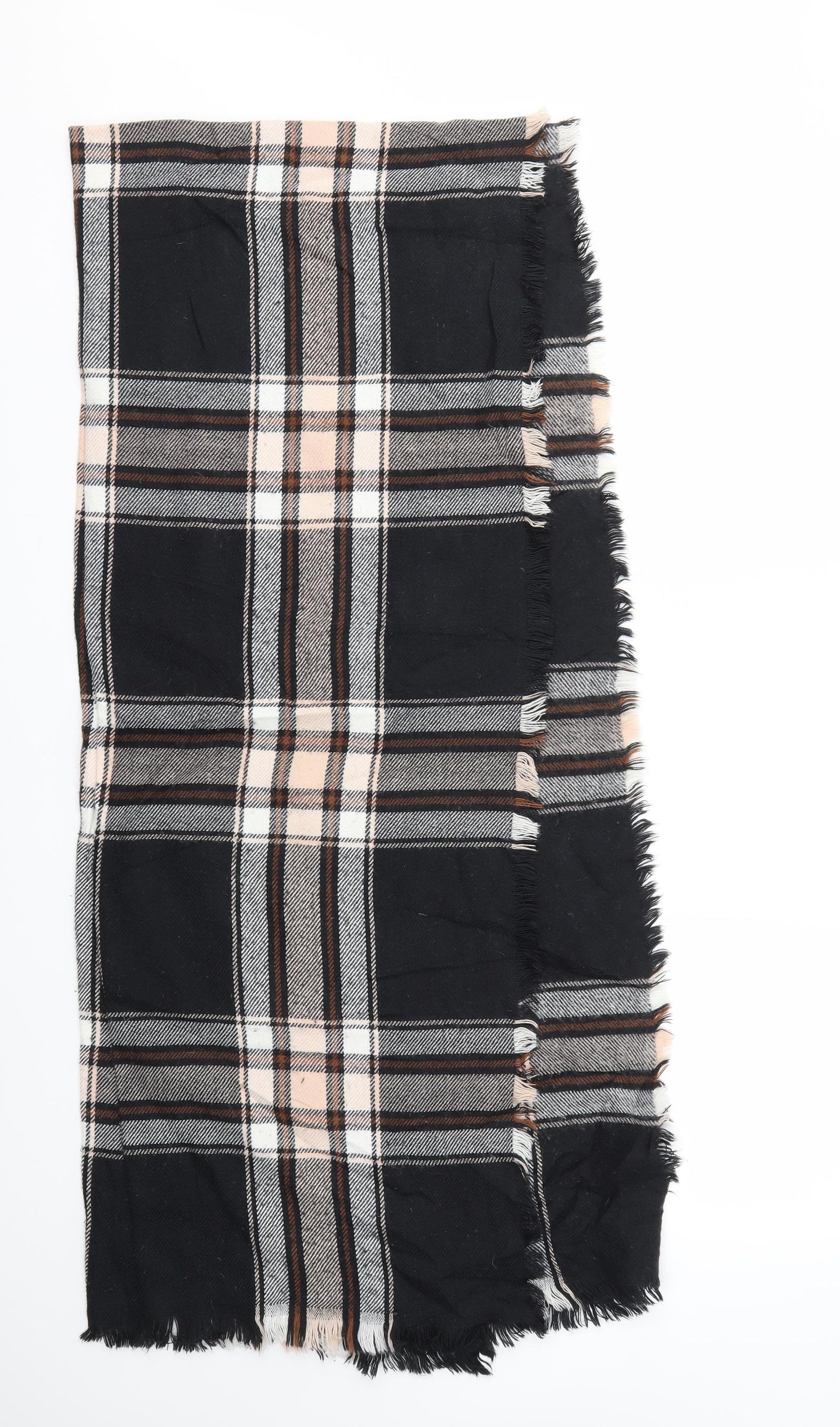 Preworn Womens Black Check   Scarf