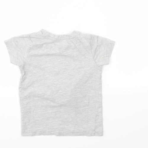 Matalan Boys Grey Animal Print  Basic T-Shirt Size 2-3 Years
