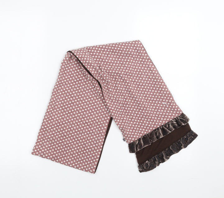 Preworn Womens Pink Polka Dot   Scarf