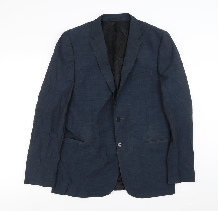 John Lewis Mens Blue   Jacket Suit Jacket Size 40