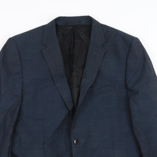 John Lewis Mens Blue   Jacket Suit Jacket Size 40