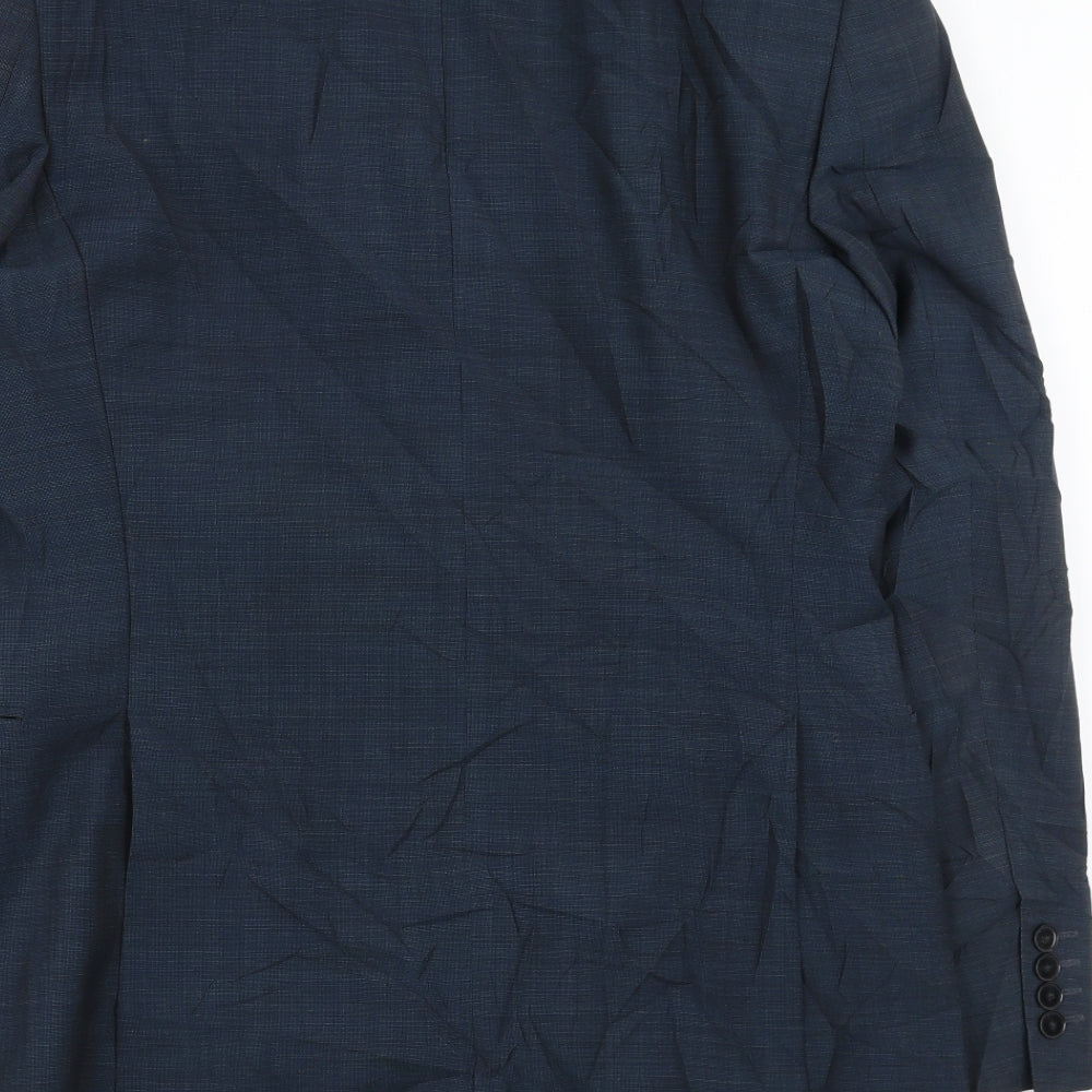 John Lewis Mens Blue   Jacket Suit Jacket Size 40
