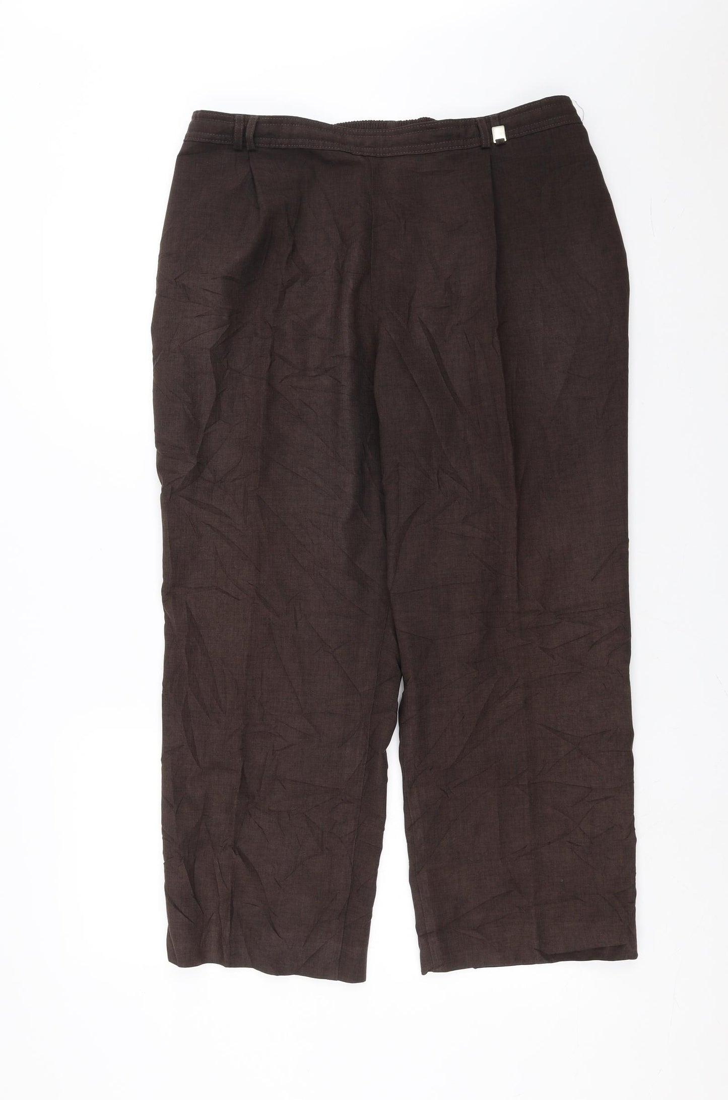 Marks and Spencer Womens Brown   Trousers  Size 20 L25 in - short Leg