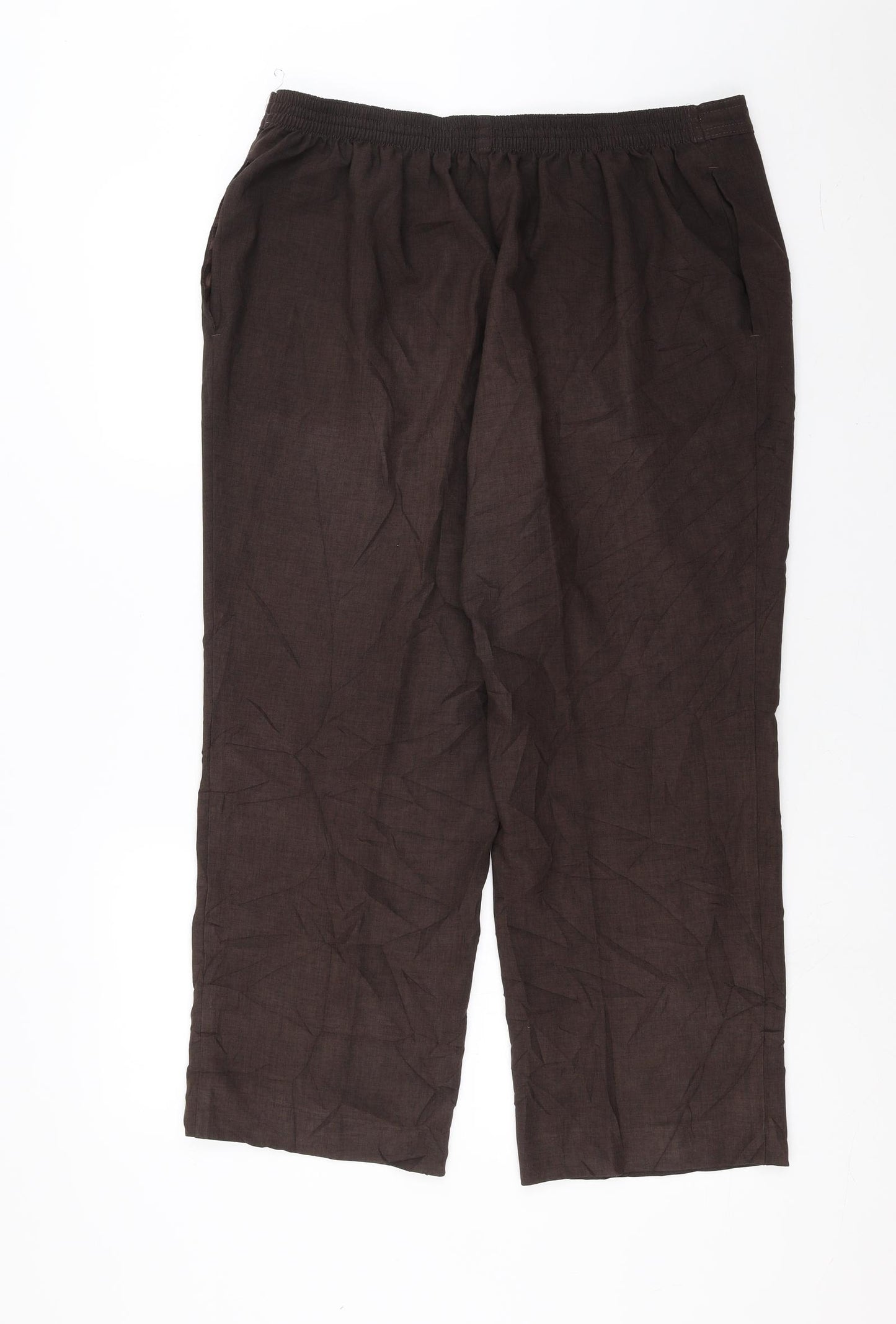 Marks and Spencer Womens Brown   Trousers  Size 20 L25 in - short Leg