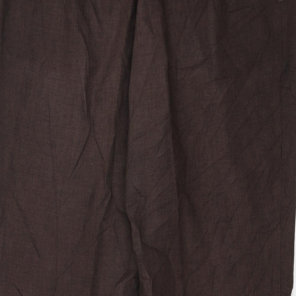 Marks and Spencer Womens Brown   Trousers  Size 20 L25 in - short Leg